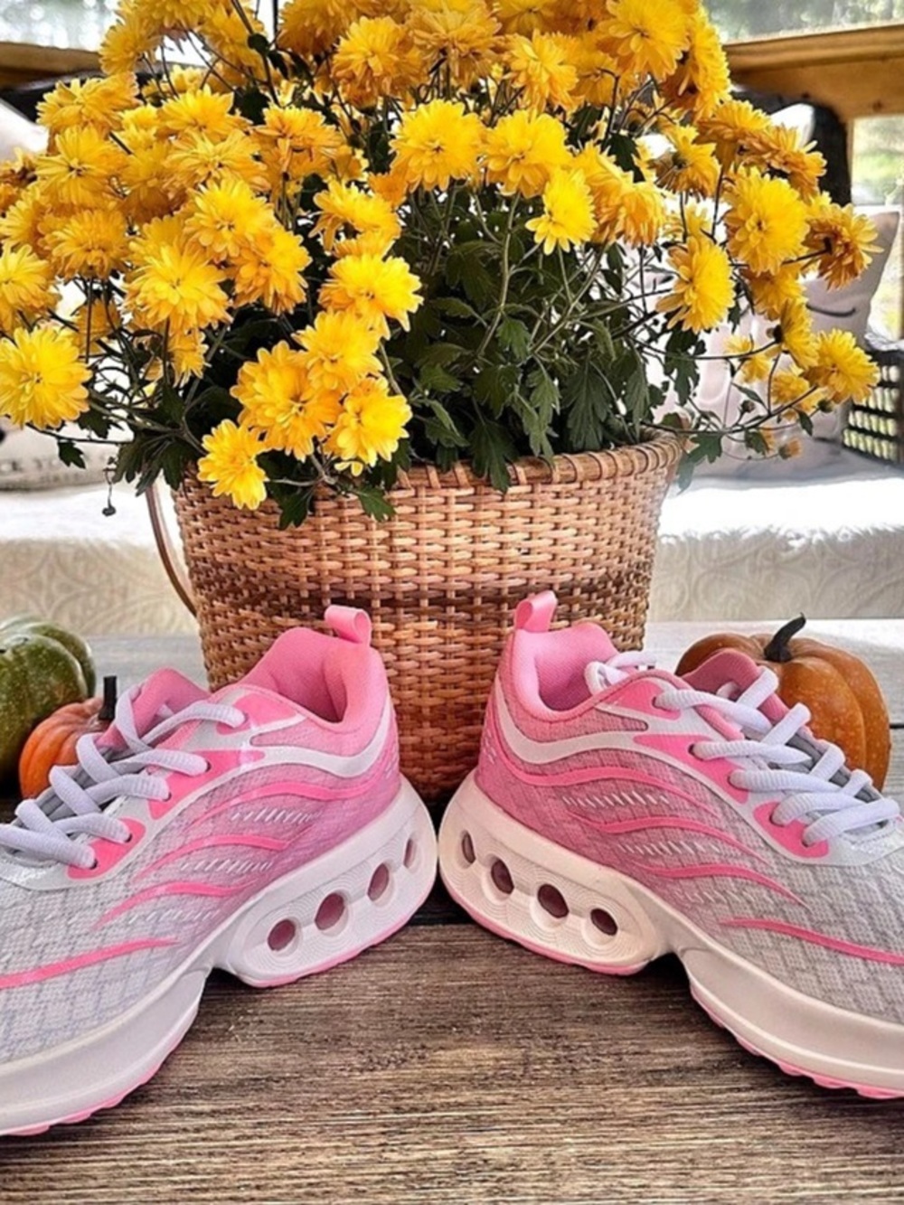 Pink & White Athletic Shoes Like New